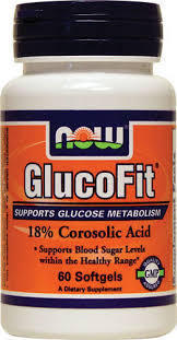 Now GlucoFit (18% Corosolic Acid) 60 softgels