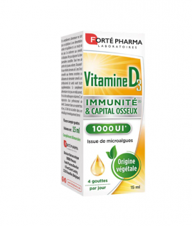 Forte Pharma - Vitamine D3 1000ui Συμπλήρωμα Διατροφής Με Βιταμίνη D3 Φυσικής Προέλευσης Σε Υγρή Μορφή - 15ml