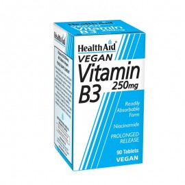 Health Aid Vitamin B3 (Niacin) 250mg Συμπλήρωμα με Βιταμίνη Β3 για το Νευρικό Σύστημα 90 Ταμπλέτες