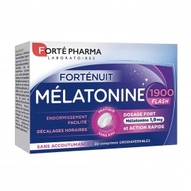 Forte Pharma Μελατονίνη 1900 Flash για την Καταπολέμιση της Αϋπνίας  με Γεύση Βανίλιας 30tabs