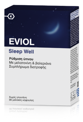 Eviol Sleep Well για τη ρύθμιση του ύπνου, 30 μαλακές Caps