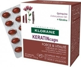 Klorane Quinine KERATIN caps Συμπλήρωμα Διατροφής για Δυνατά Μαλλιά​, 30 caps