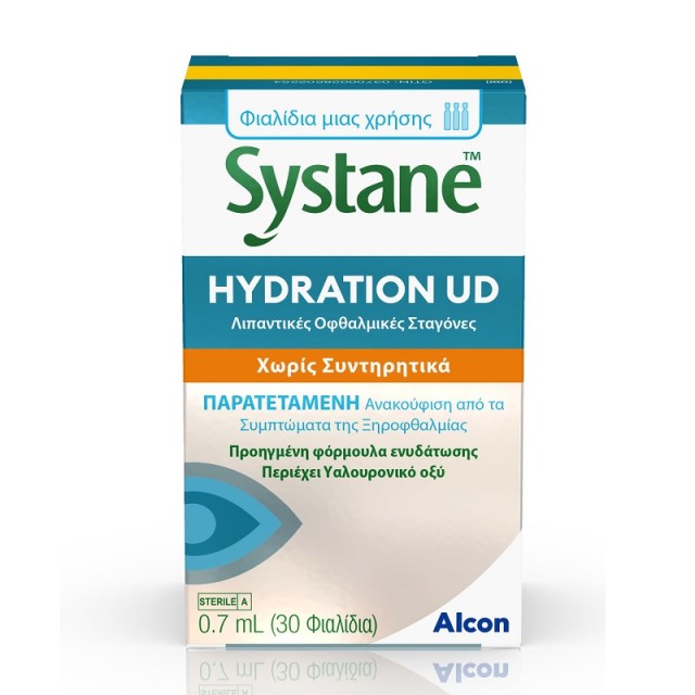 Alcon Systane Hydration UD Λιπαντικές Οφθαλμικές Σταγόνες 30ambs