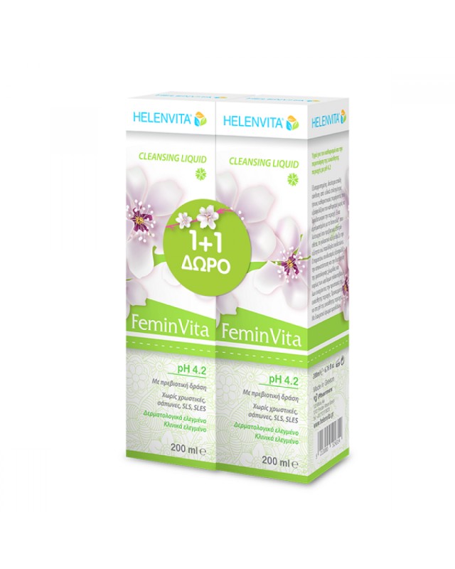 Helenvita Feminvita Cleansing Liquid - Καθαρισμός 200ml 1+1 ΔΩΡΟ