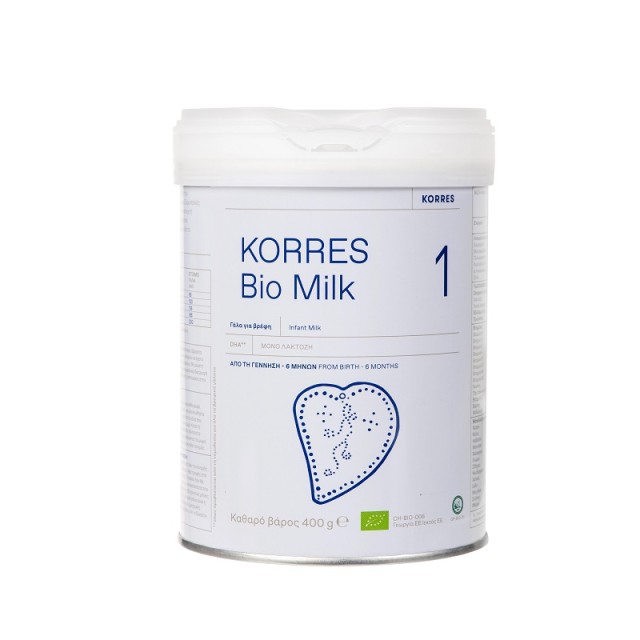 Korres Bio-Milk Βιολογικό Αγελαδινό Γάλα για Βρέφη 1 (0-6 μηνών) 400gr