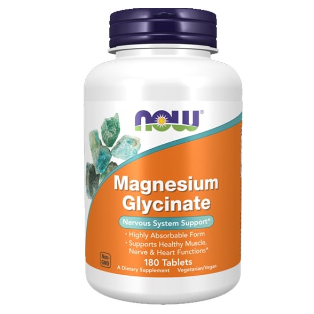 Now Magnesium Glycinate 180 ταμπλέτες