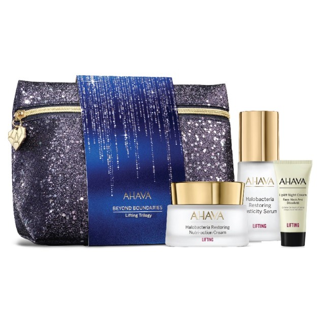 Ahava Xmas Promo Pack Lifting Trilogy Halobacteria Cream 50ml & Serum 30ml & Uplift Night Cream 15ml