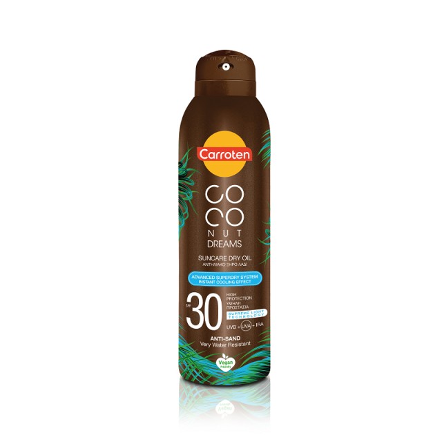 Carroten Αντηλιακό Ξηρό Λάδι Μαυρίσματος Coconut Dreams Spray SPF30 150ml