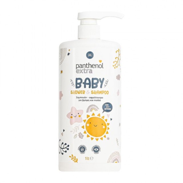 Panthenol Extra Baby Shampoo & Bath 2 in 1, 2 σε 1 Σαμπουάν & Αφρόλουτρο για Μωρά 1000ml