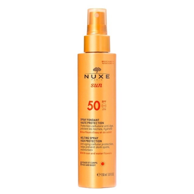 Nuxe Sun Melting Spray SPF50 Αντηλιακό Γαλάκτωμα Προσώπου και Σώματος 150ml