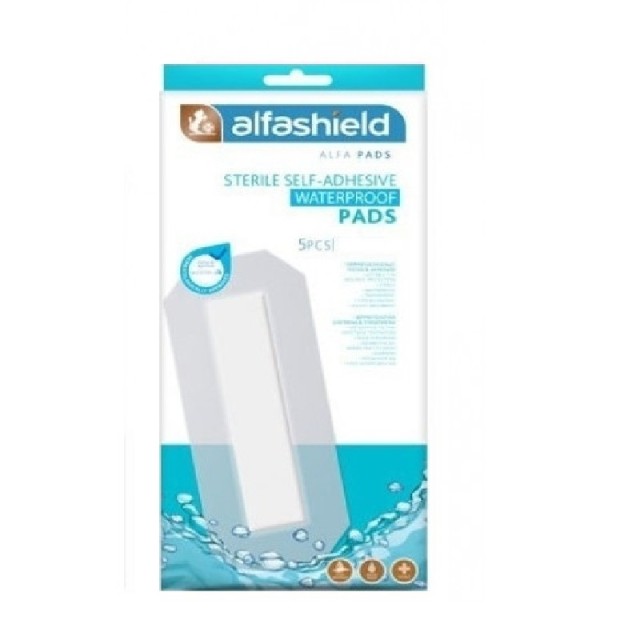 Alfashield Self-Adhesive Waterproof Pads (6x8cm) Αποστειρωμένα Αυτοκόλλητα Επιθέματα, 5τμχ