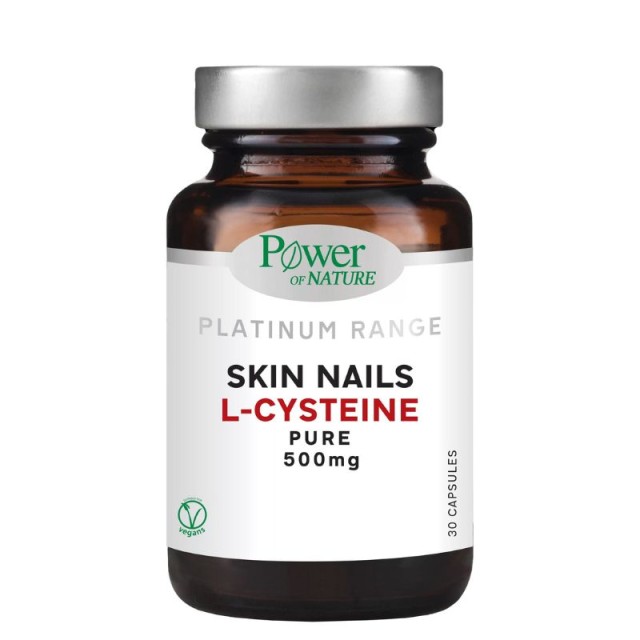 Power of Nature Platinum Range Skin Nails L-Cysteine Pure 500mg 30 κάψουλες