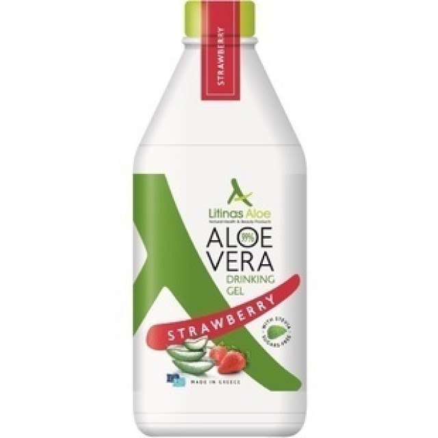 Litinas Aloe VeraΠόσιμο Gel Γεύση Φράουλα 1000ml