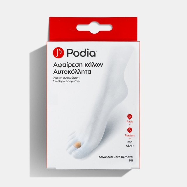 Podia Advanced Corn Removal Kit Αυτοκόλλητα για Αφαίρεση Κάλων 6τμχ