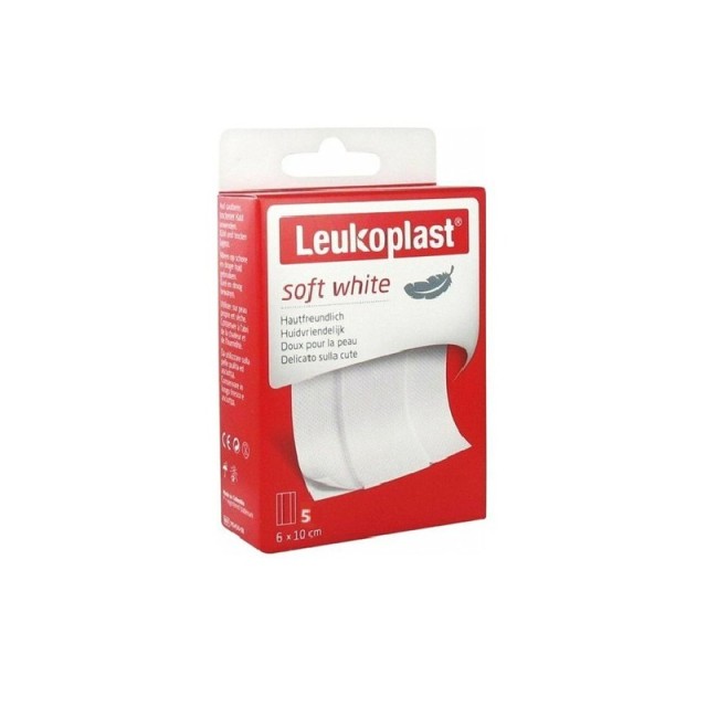 Leukoplast Red Soft White 6x10cm Απαλά Επιθέματα 5tτμχ