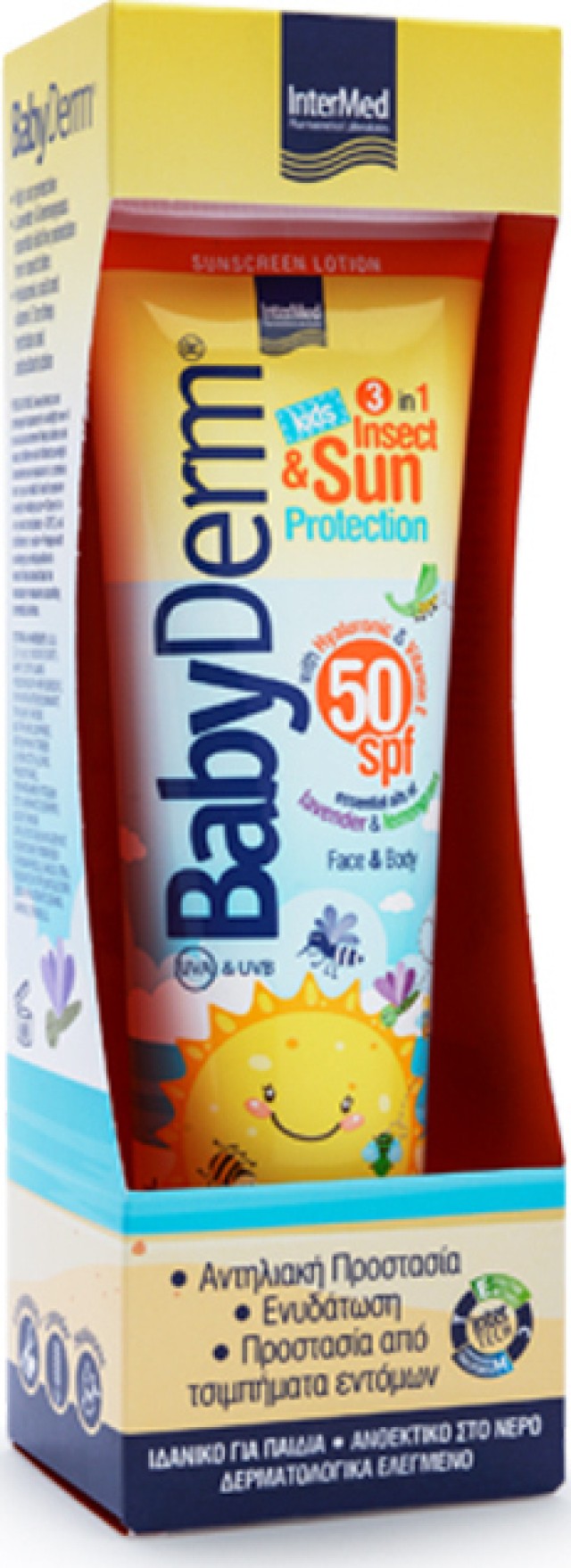 Intermed Γαλάκτωμα Babyderm Kids Insect & Sun Protection SPF 50 300ml