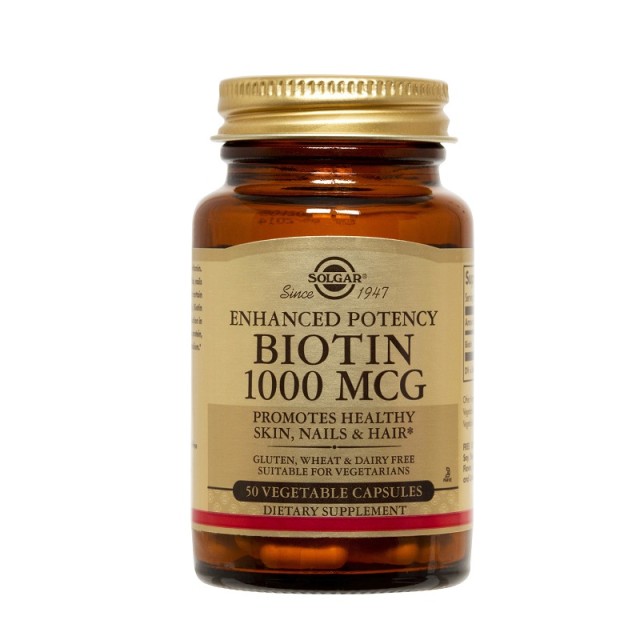 Solgar Enchanced Potency Biotin 1000mcg 50 φυτικές κάψουλες