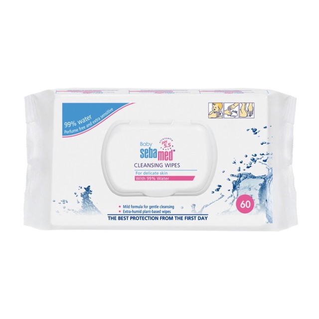 Sebamed Baby Cleansing Wipes 99% Water Μωρομάντηλα 60τεμ