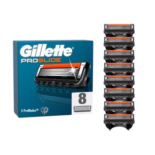 Gillette Fusion Proglide Ανταλλακτικές Κεφαλές Ξυριστικής Μηχανής 8τμχ