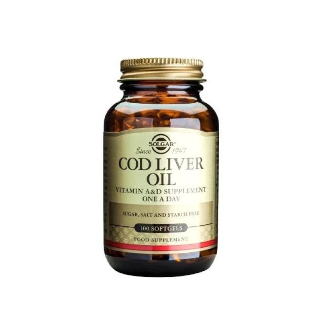 Solgar Cod Liver Oil Μουρουνέλαιο 100 μαλακές κάψουλες