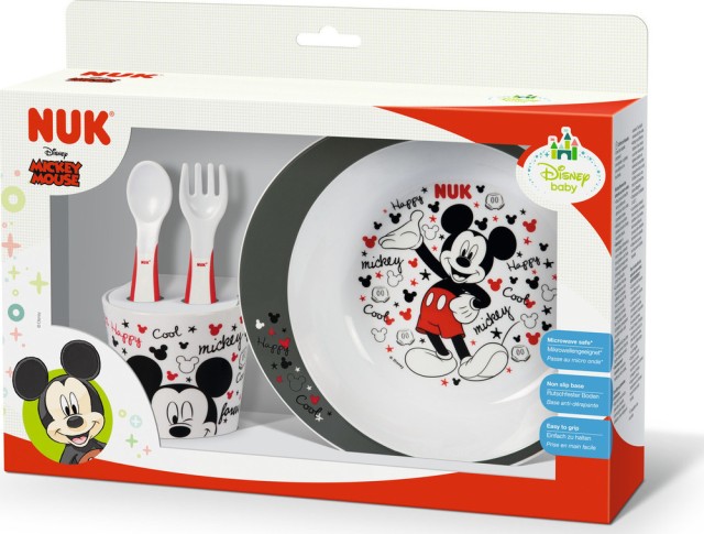 Nuk Disney Εκπαιδευτικό Σετ Φαγητού Mickey, 9m+, 80890653, 4τμχ