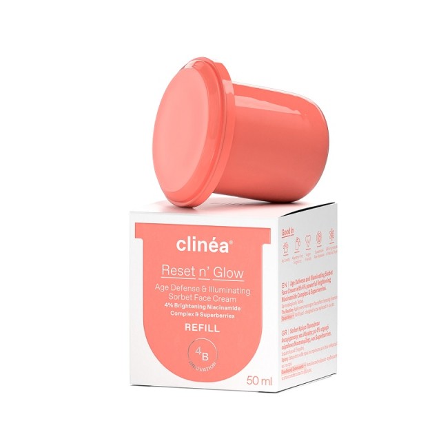 Clinéa Reset n Glow Refill Sorbet Κρέμα Προσώπου Αντιγήρανσης και Λάμψης 50ml