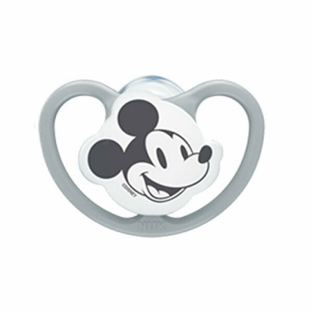 Nuk Space Disney Πιπιλα Σιλικ. 0-6m Γκρι Mickey  (10.730.716) 1τμχ