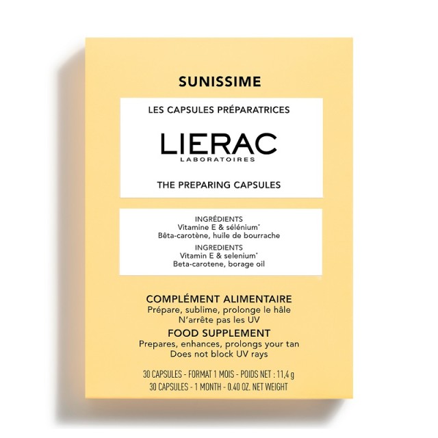 Lierac Sunissime The Preparing Capsules Συμπλήρωμα Διατροφής Προετοιμασίας Μαυρίσματος 30 κάψουλες