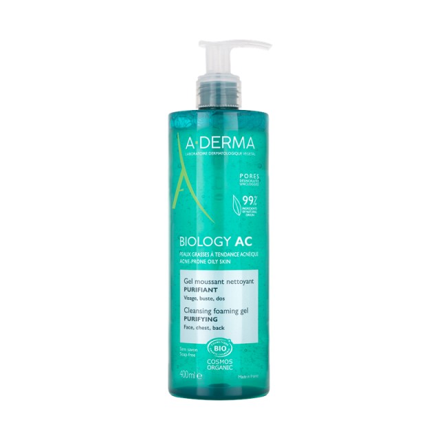 A-Derma Biology AC Αφρίζον Ζελ Καθαρισμού 400ml