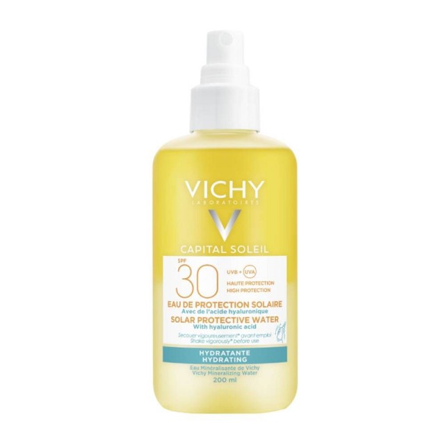 Vichy Capital Soleil Hydrating SPF30 Protective Solar Water Αδιάβροχη Αντηλιακή Λοσιόν Σώματος σε Spray 200ml