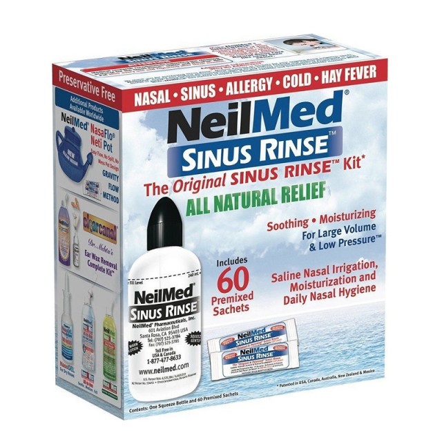 NeilMed The Original Sinus Rinse Kit Σύστημα Ρινικών Πλύσεων + 60 φακελάκια