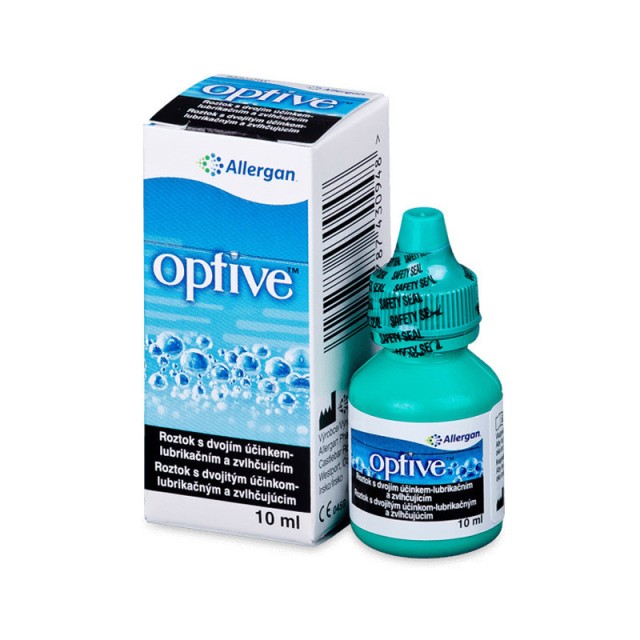 Allergan Optive Lubricant Eye Drops Λιπαντικές Οφθαλμικές Σταγόνες, 10ml