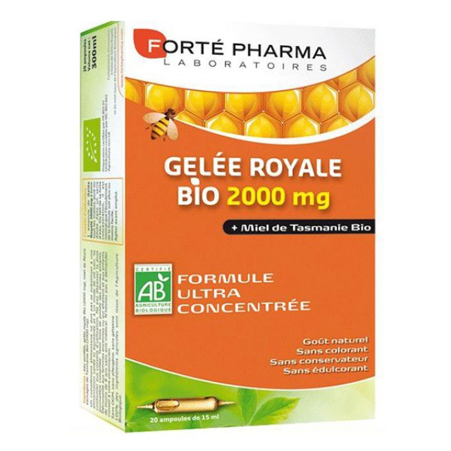 Forte Pharma Gelee Royale BIO 2000mg 20 Γυάλινες Αμπούλες x 10ml