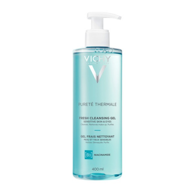 Vichy Purete Thermale Gel B3 & Niacinamide Τζελ Καθαρισμού Προσώπου & Ματιών για Ευαίσθητες Επιδερμίδες 400ml