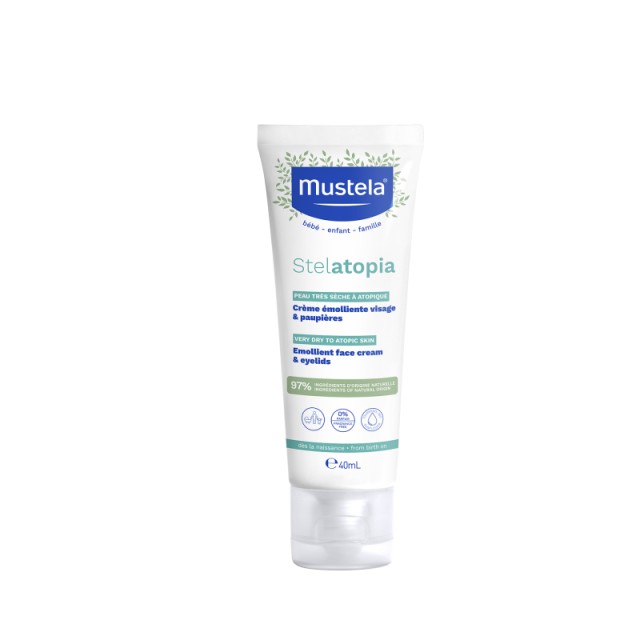 Mustela Stelatopia Emollient Face Cream Μαλακτική Κρέμα Προσώπου, 40ml