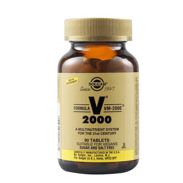 Solgar Formula VM-2000 Πολυβιταμίνη για Ενέργεια & Ενίσχυση του Ανοσοποιητικού 90 ταμπλέτες