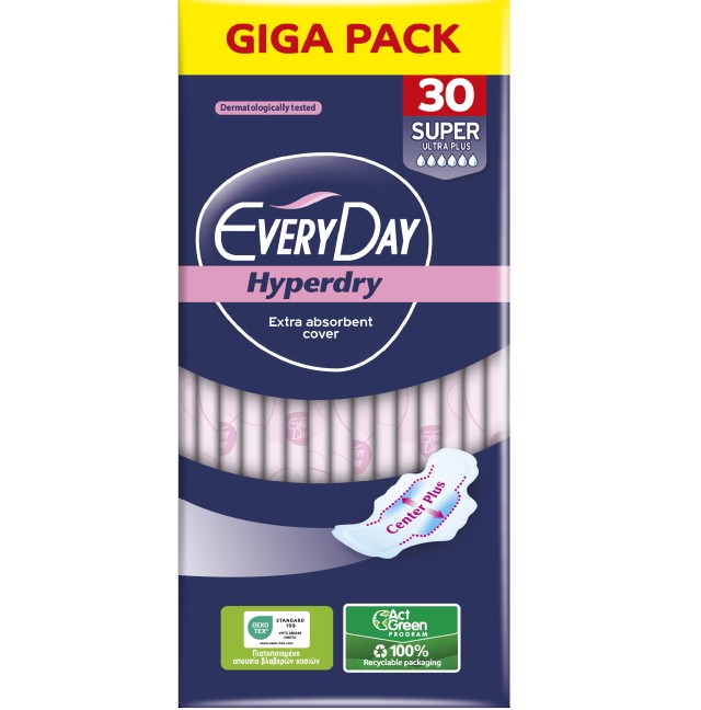 EveryDay Σερβιέτες Hyperdry SUPER Ultra Plus GIGA PACK 30τμχ