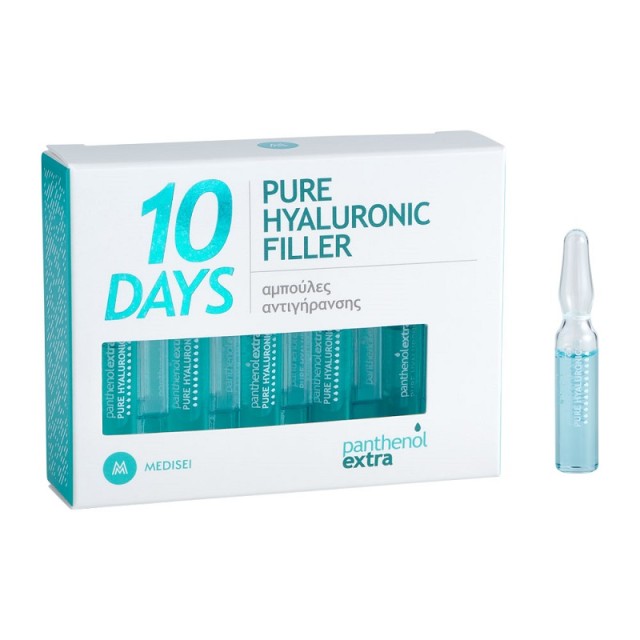 Panthenol Extra 10 Days Pure Hyaluronic Filler Αμπούλες Αντιγήρανσης 10X2ml