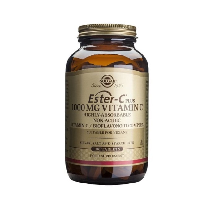 Solgar Ester-C Plus 1000mg Βιταμίνη C 180 ταμπλέτες