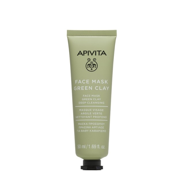 Apivita Face Mask Green Clay Μάσκα για Βαθύ Καθαρισμό με Πράσινη Άργιλο 50ml