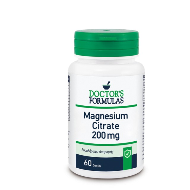 Doctors Formulas Magnesium Citrate Κιτρικό Μαγνήσιο 200mg 60 δισκία