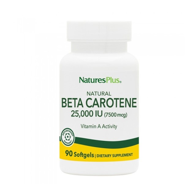 Natures Plus Natural Beta Carotene  90 μαλακές κάψουλες