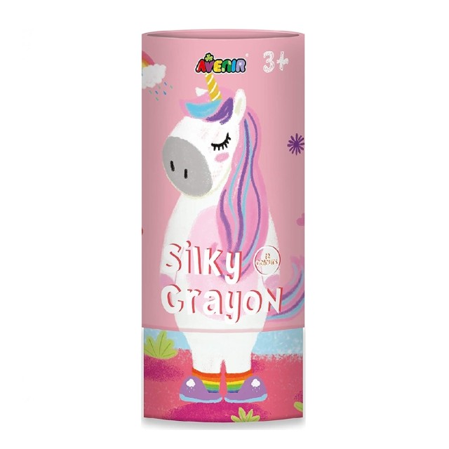 Avenir Silky Crayons Unicorn Κηρομπογιές & Πόστερ Ζωγραφικής 12τμχ (60405)