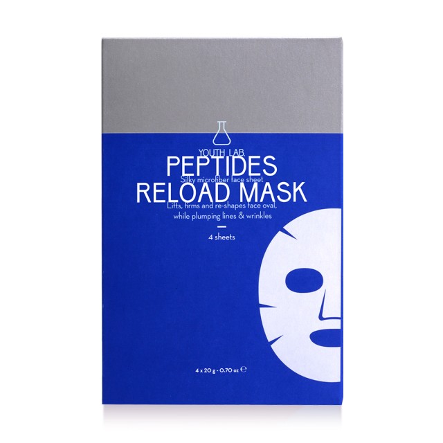 Youth Lab. Peptides Reload Mask, Υφασμάτινη Μάσκα Αναδόμησης για Ώριμες Επιδερμίδες 4τμχ