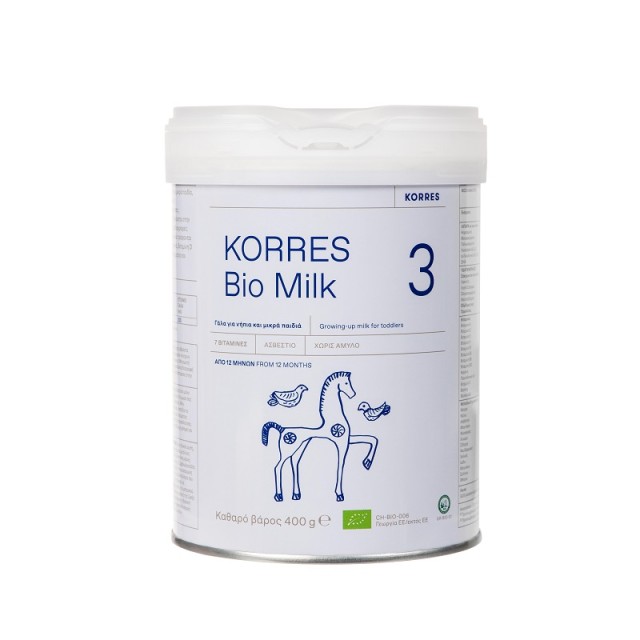 Korres Bio-Milk Βιολογικό Αγελαδινό Γάλα για Νήπια και Μεγάλα Παιδιά (από 12 μηνών) 400gr