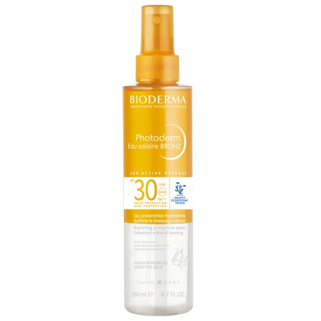 Bioderma Photoderm Eau Solaire BRONZE PF30 Αντηλιακό Ενυδατικό Νερό 200ml