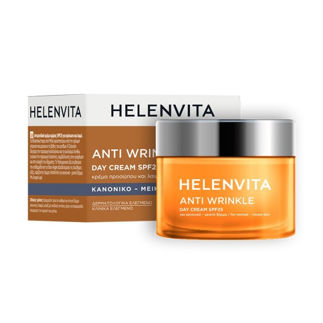 Helenvita Anti Wrinkle Day Cream SPF25 Αντιρυτιδική Κρέμα Ημέρας για Κανονικές Μικτές Επιδερμίδες 50ml