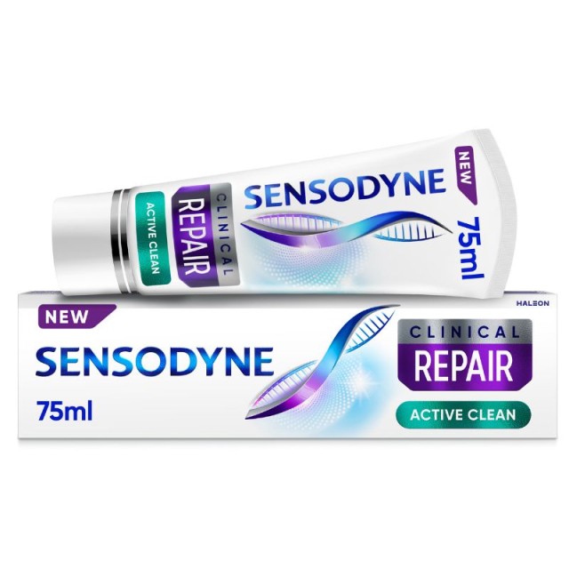 Sensodyne Clinical Repair Active Clean, Οδοντόκρεμα για Αναδόμηση των Ευαίσθητων δοντιών 75ml