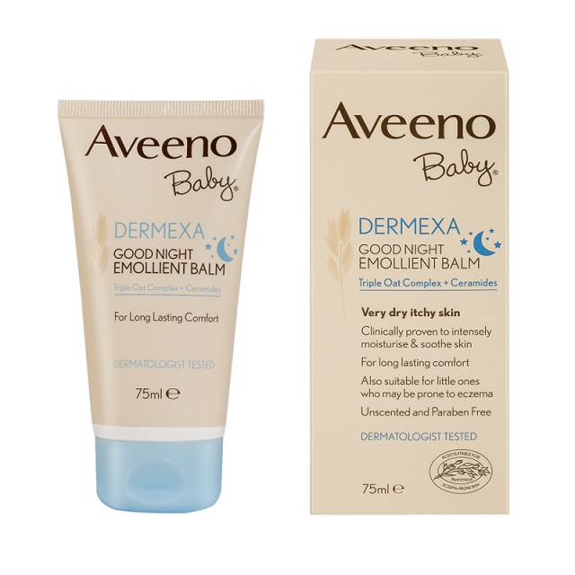 Aveeno Baby Dermexa Good Night Emollient Balm Καταπραϋντική Κρέμα Σώματος για τη Νύχτα 75ml