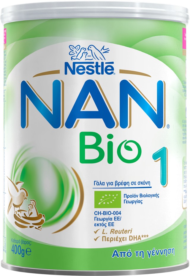 Nestle Nan Bio 1 Γάλα Πρώτης Βρεφικής Ηλικίας σε Σκόνη από τη Γέννηση, 400gr